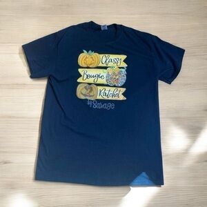 Gildan Medium woman’s Halloween t shirt classy savage bougie ratchet NWOT